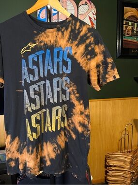 Alpinestars Black & Orange Tie-Dye Logo Tee